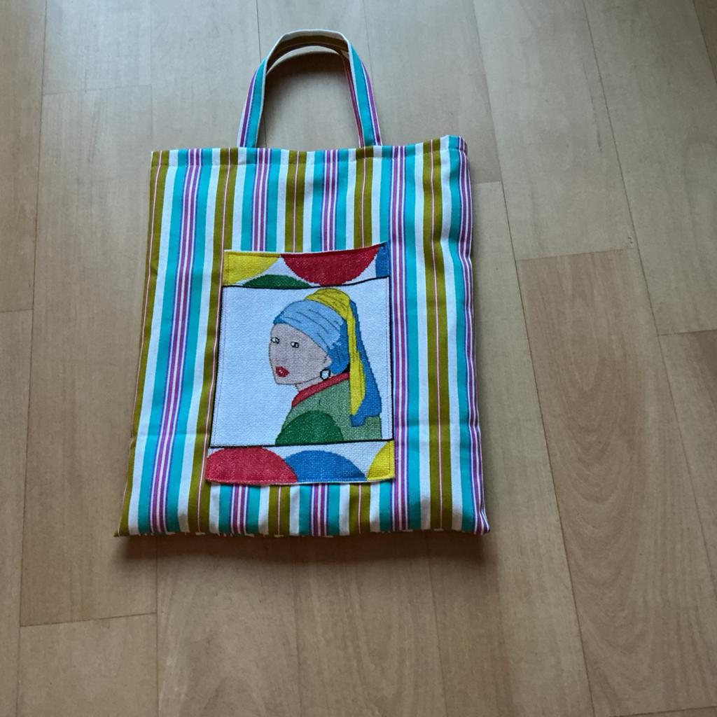 Leuke shopper met afbeelding meisje met parel, Ophalen of Verzenden, Nieuw, 40 tot 60 cm, 30 cm of meer