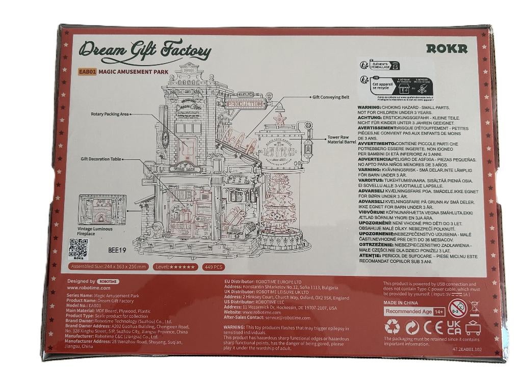 Robotime Dream Gift Factory, Ophalen of Verzenden, Nieuw, Knutselwerk