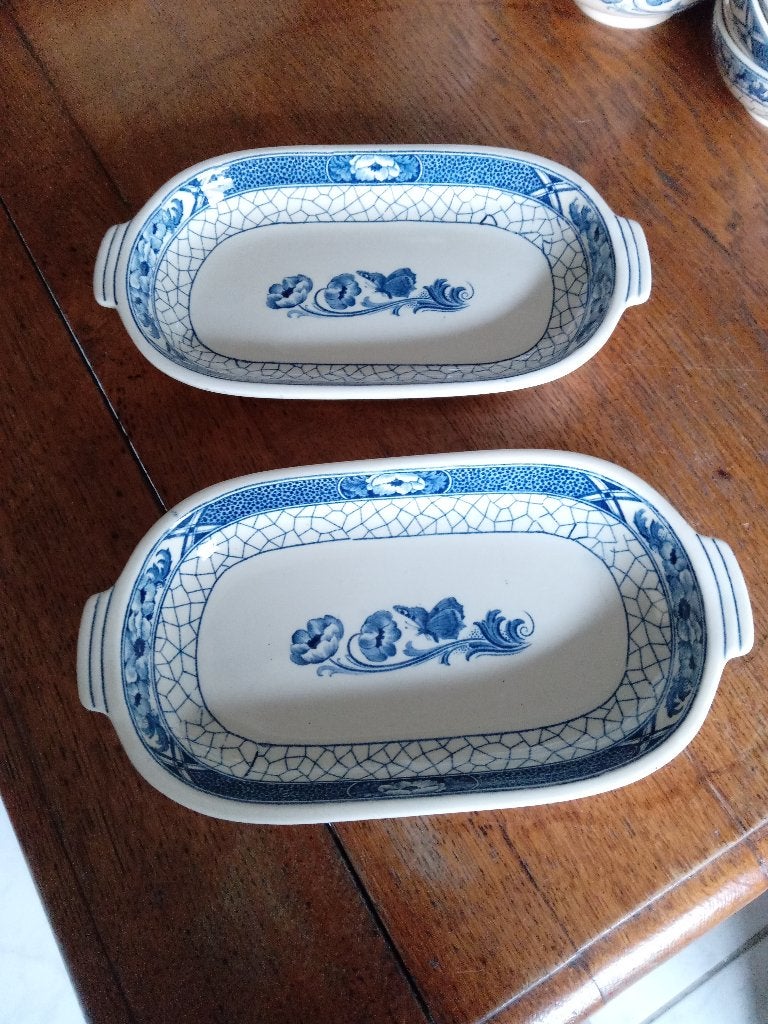 societe ceramique serie BUTTERFLIJ vleesschaaltjes, Ophalen of Verzenden
