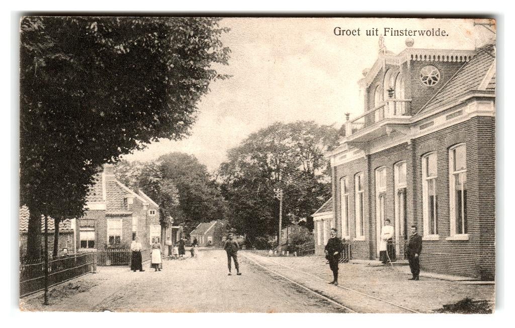 Finsterwolde, Groet uit Finsterwolde, Verzenden, Voor 1920, Gelopen, Groningen