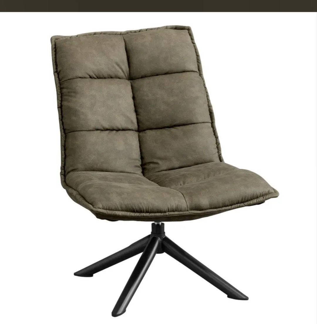Comfortabele draaibare fauteuil- groen, Ophalen, Overige kleuren, Zo goed als nieuw, Metaal