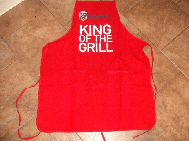 Jupiler bier schort (nr.2) King of the grill, Verzamelen, Biermerken, Ophalen of Verzenden, Nieuw, Kleding, Jupiler