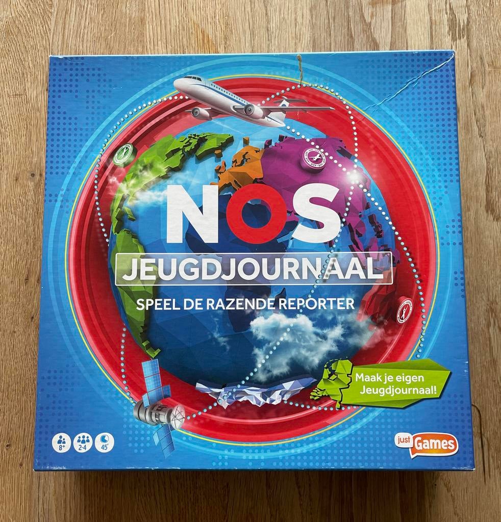 NOS Jeugdjournaal Bordspel - Speel de Razende Reporter, Drie of vier spelers, Ophalen of Verzenden, Zo goed als nieuw