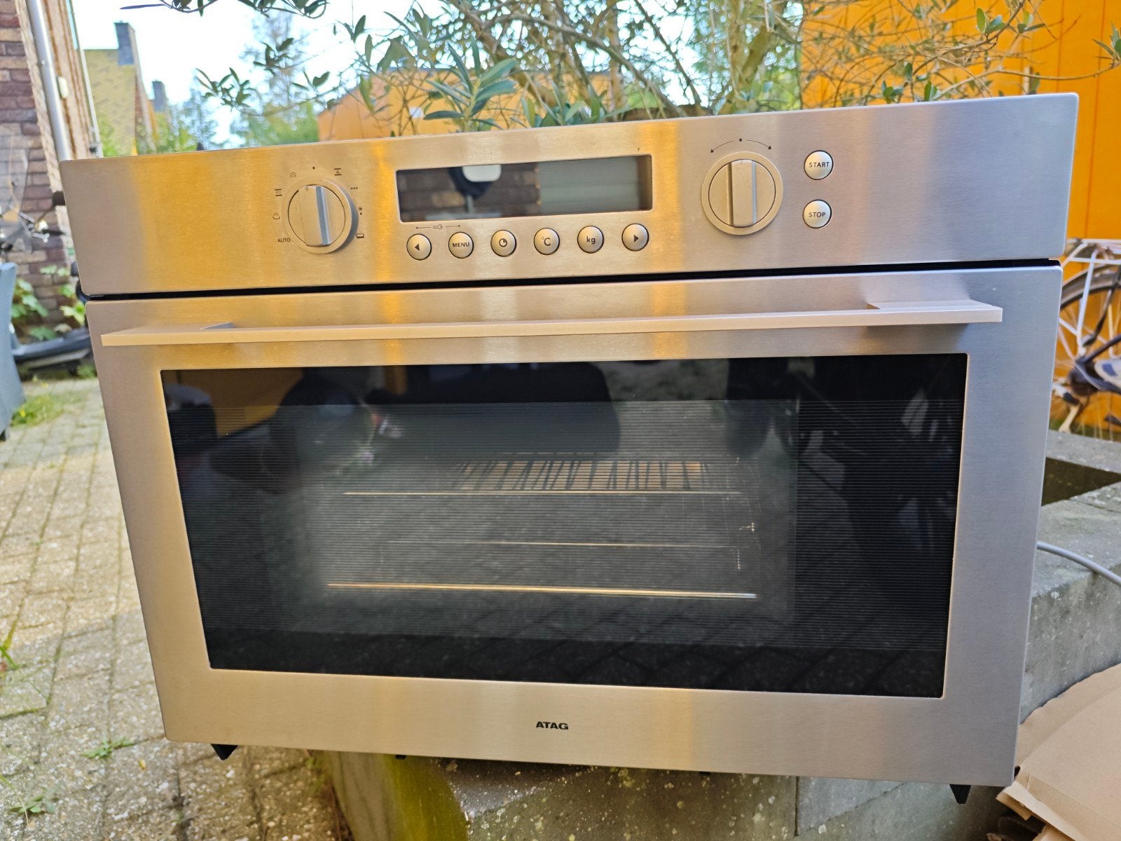 ATAG Inbouw Combi-oven - RVS - Zeer Goede staat, Witgoed en Apparatuur, Ophalen, 45 tot 50 cm, Hete lucht, 60 cm of meer