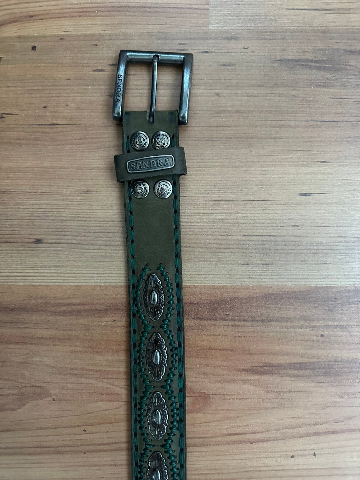 Sendra riem 90 groen, Kleding | Dames, Riemen en Ceinturen, Ophalen, Zo goed als nieuw, Overige kleuren, Echt leder