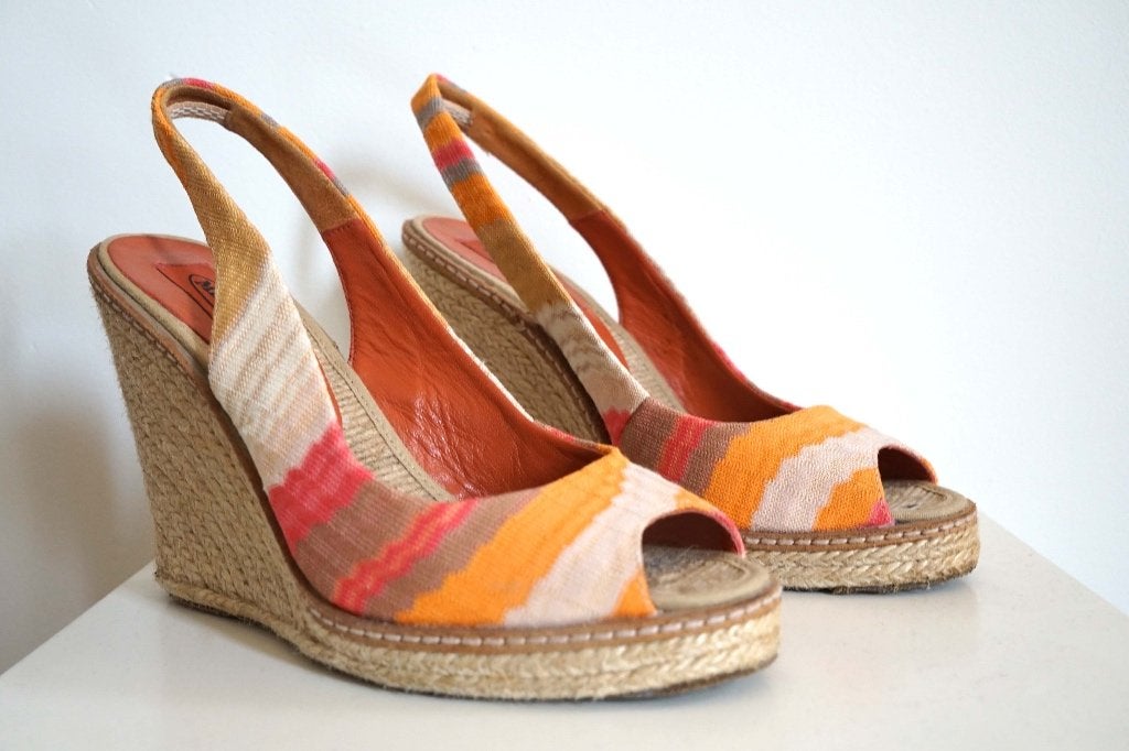 ZGAN! Missoni slingback sandalen mt37 - ZGAN, Overige kleuren, Zo goed als nieuw, Missoni, Sandalen of Muiltjes