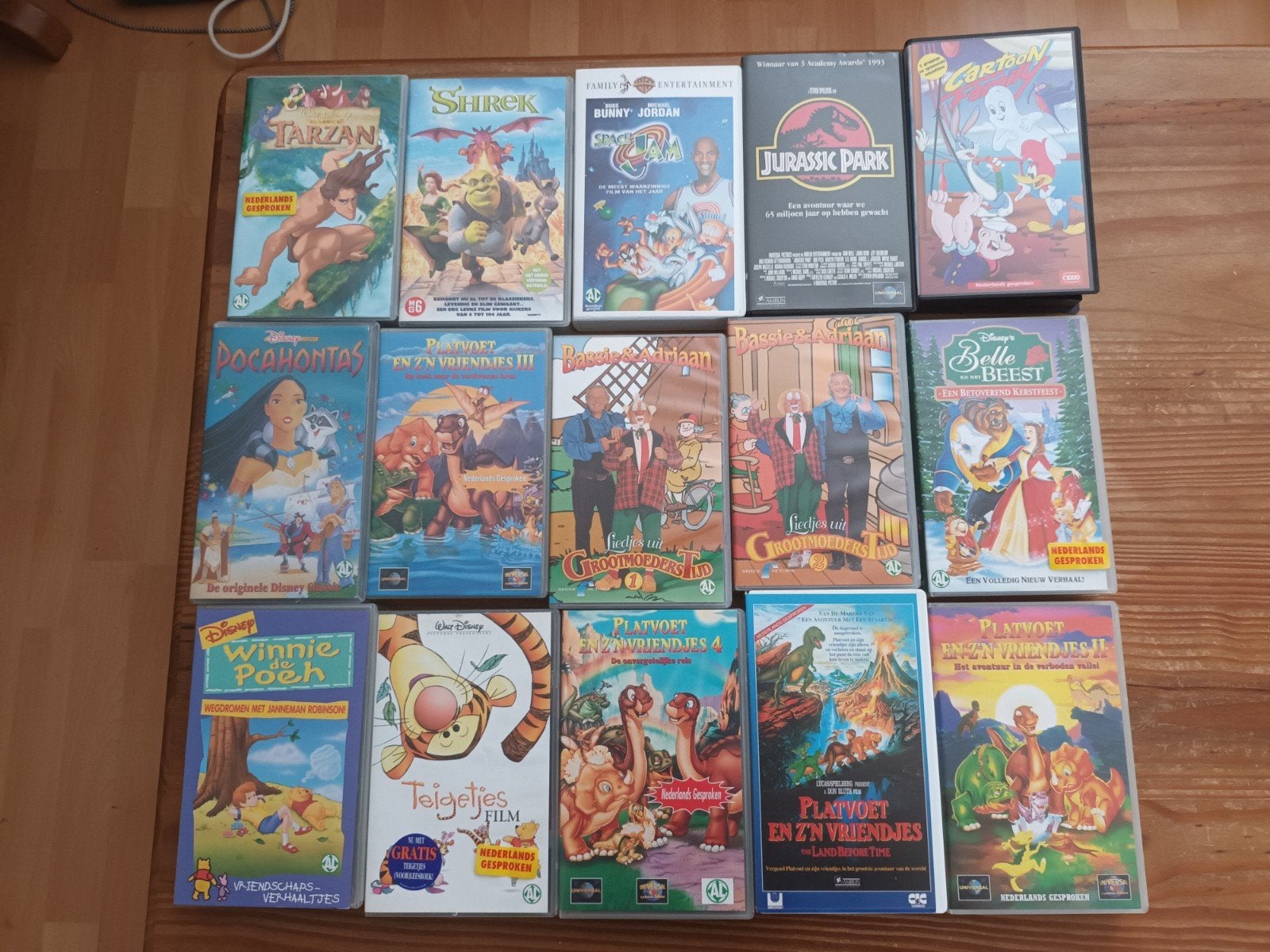 partij collectie VHS-banden: Disney, Shrek, Jurassic Park, Ophalen of Verzenden, Gebruikt