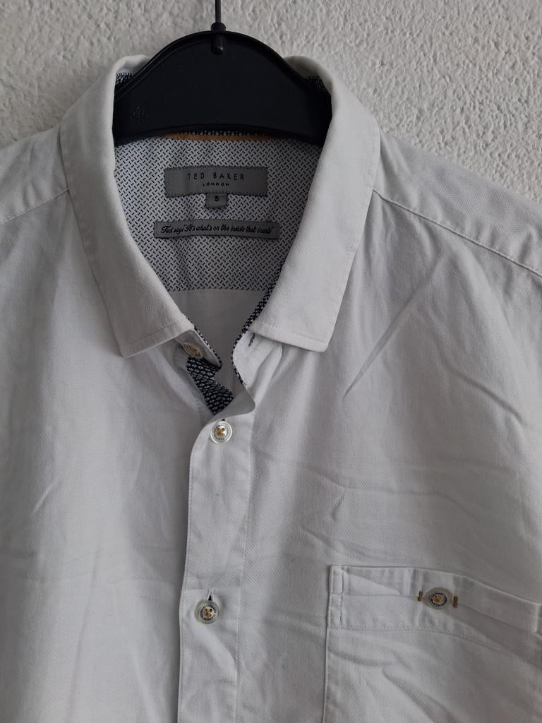 Ted Baker London Heren Overhemd Wit Maat L, Kleding | Heren, Overhemden, Zo goed als nieuw, Halswijdte 41/42 (L), Wit, Ophalen of Verzenden