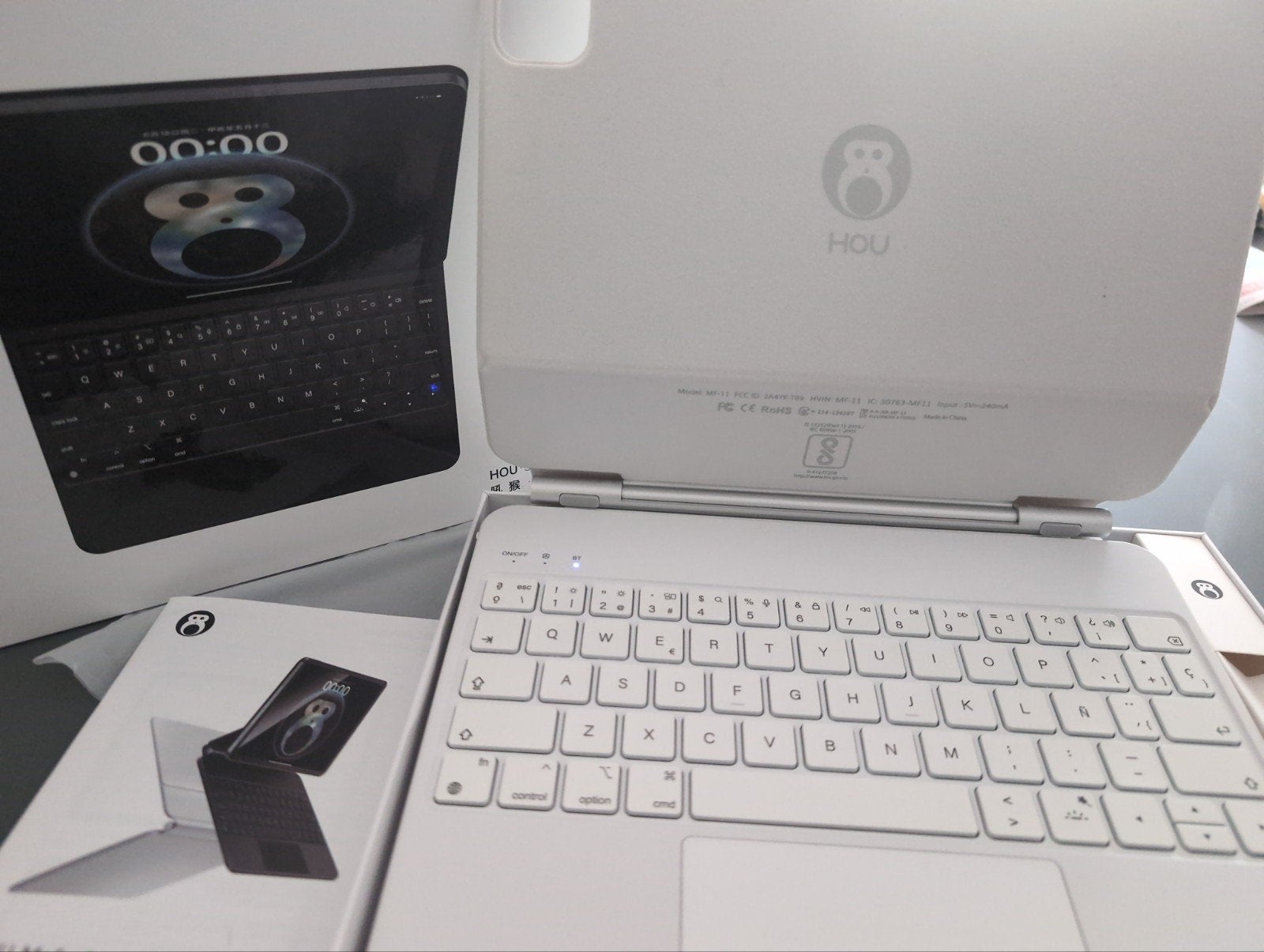 HOU Tablet standaard/hoes met  toetsenbord oa  iPad 11 a, 10 inch, Nieuw, Ophalen of Verzenden, 64 GB
