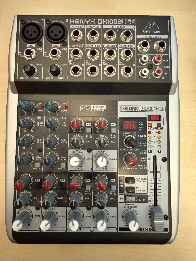 Behringer Xenyx QX1002 USB, Muziek en Instrumenten, Mengpanelen, Ophalen, Zo goed als nieuw