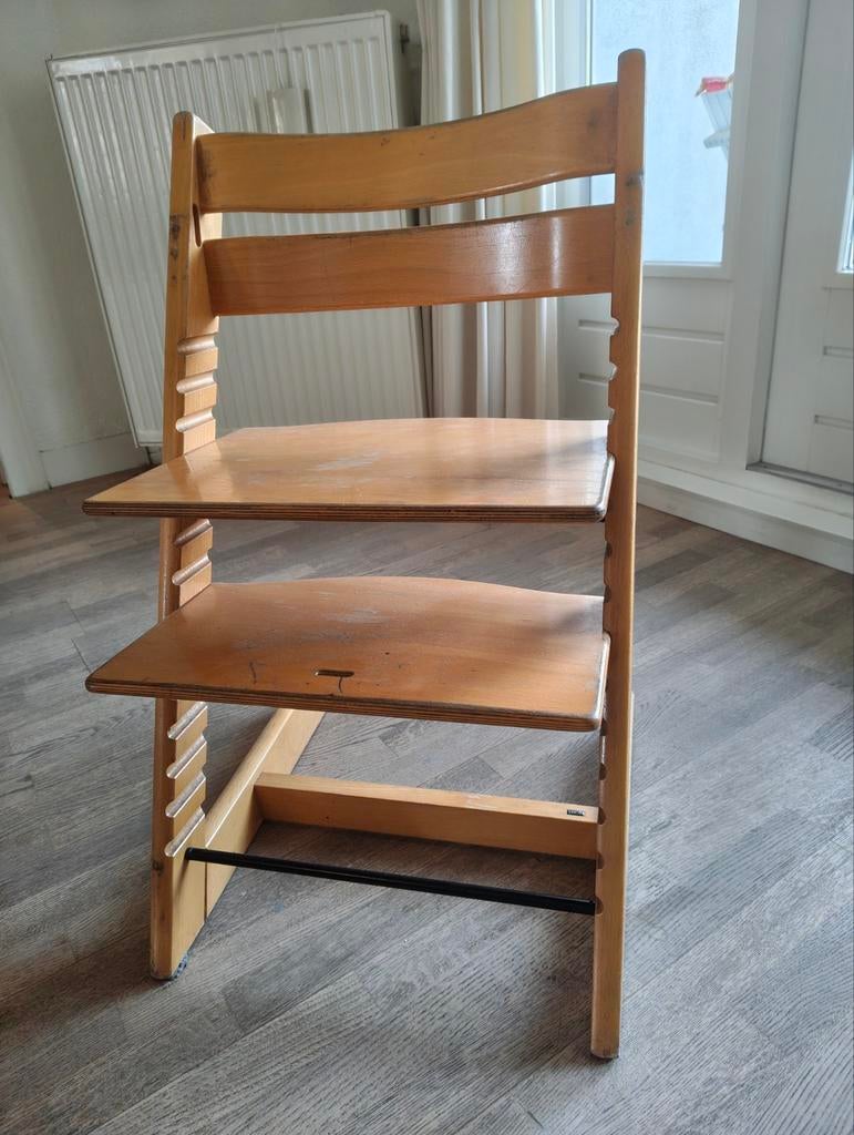 Stokke Tripp Trapp meegroeistoel - Natuurlijk hout, Kinderen en Baby's, Kinderstoelen, Ophalen, Gebruikt, Meegroeistoel