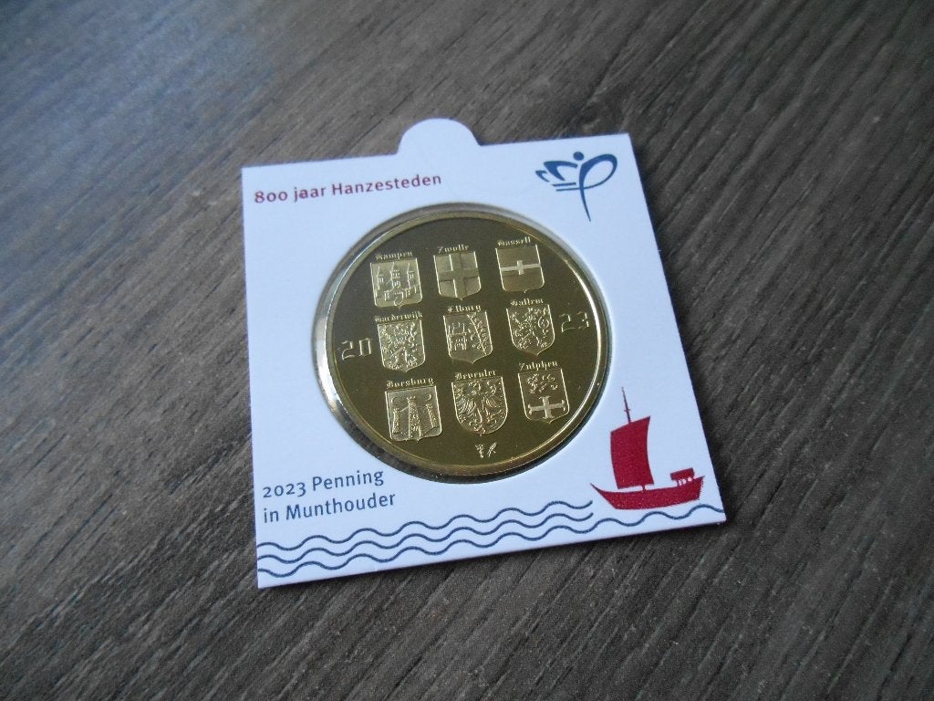 Muntmanifestatie 2023 beurspenning 800 jaar Hanzesteden, Postzegels en Munten, Ophalen of Verzenden, Overige materialen, Nederland