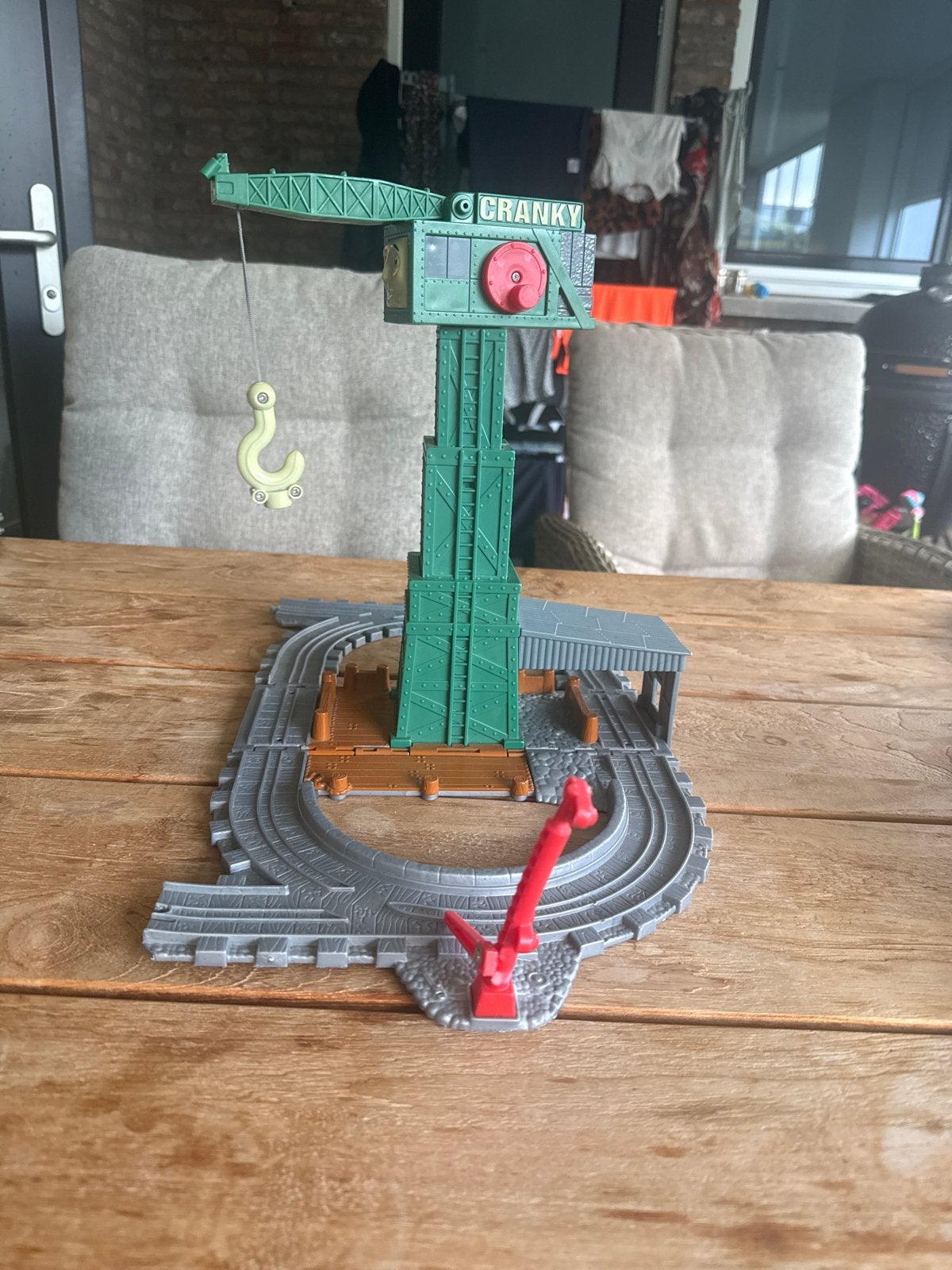 Thomas de Trein Cranky de Kraan met spoorbaan, Ophalen of Verzenden, Gebruikt