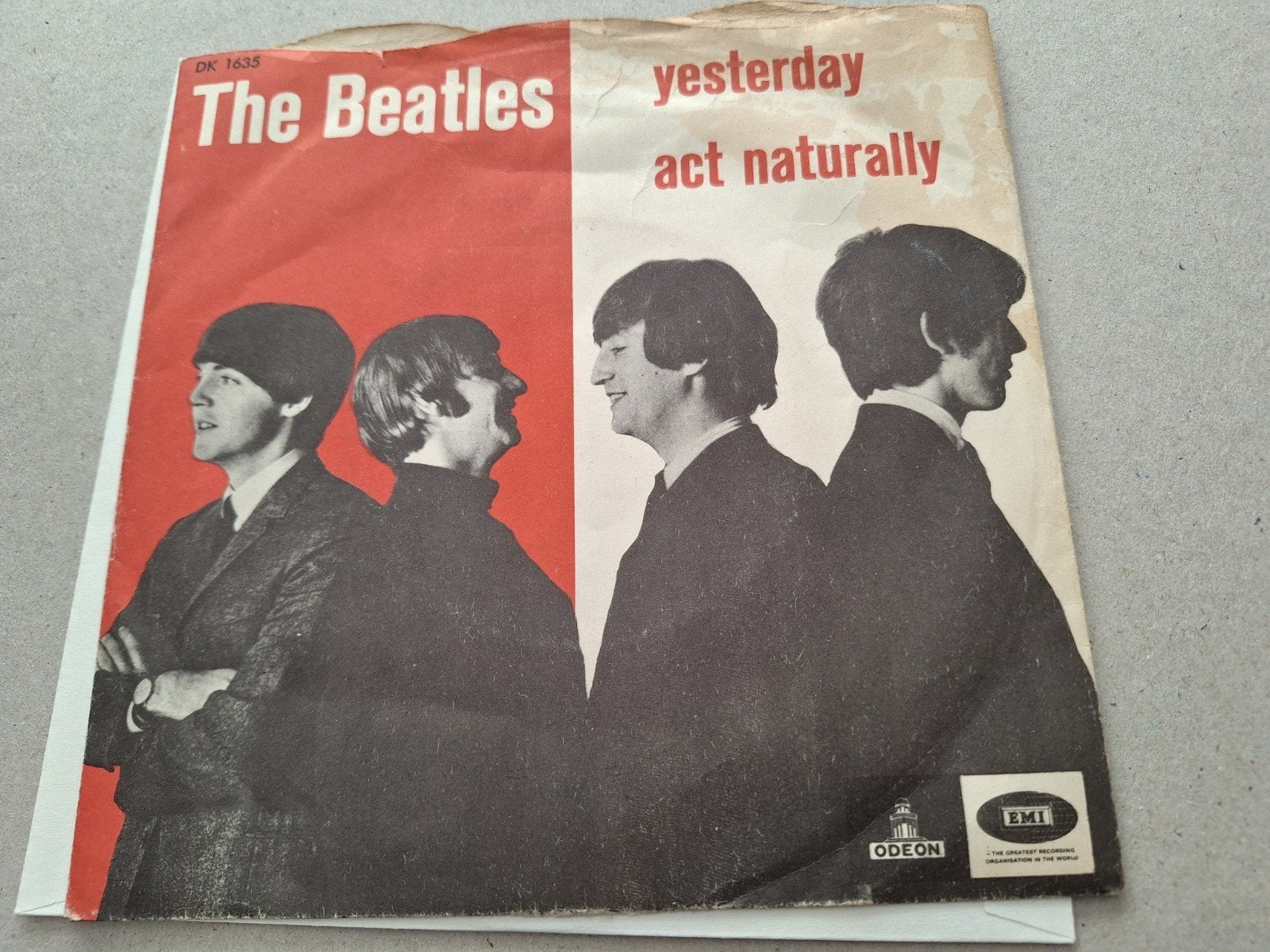 The Beatles - Yesterday / Act Naturally (Single, 1965), Originele persing, Ophalen of Verzenden, Gebruikt, Pop