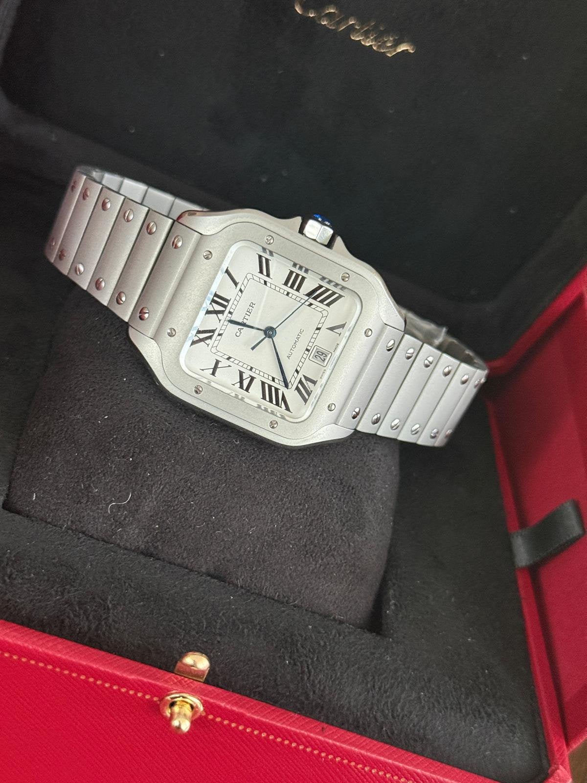 Cartier Santos dumont titanium, Ophalen of Verzenden, Zo goed als nieuw, Staal, Overige merken