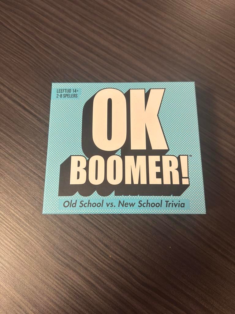 OK Boomer! Old School vs. New School Trivia spel, Een of twee spelers, Ophalen of Verzenden, Zo goed als nieuw