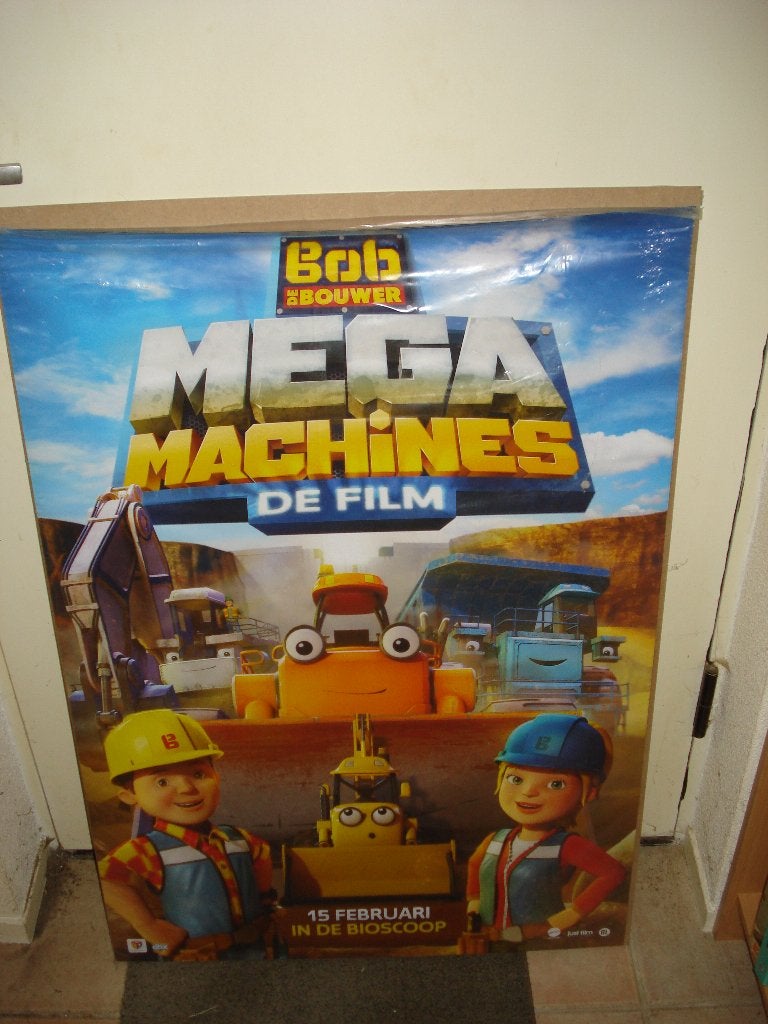 Bob de bouwer Mega machines Filmposter, Ophalen, Zo goed als nieuw, A1 t/m A3, Film en Tv