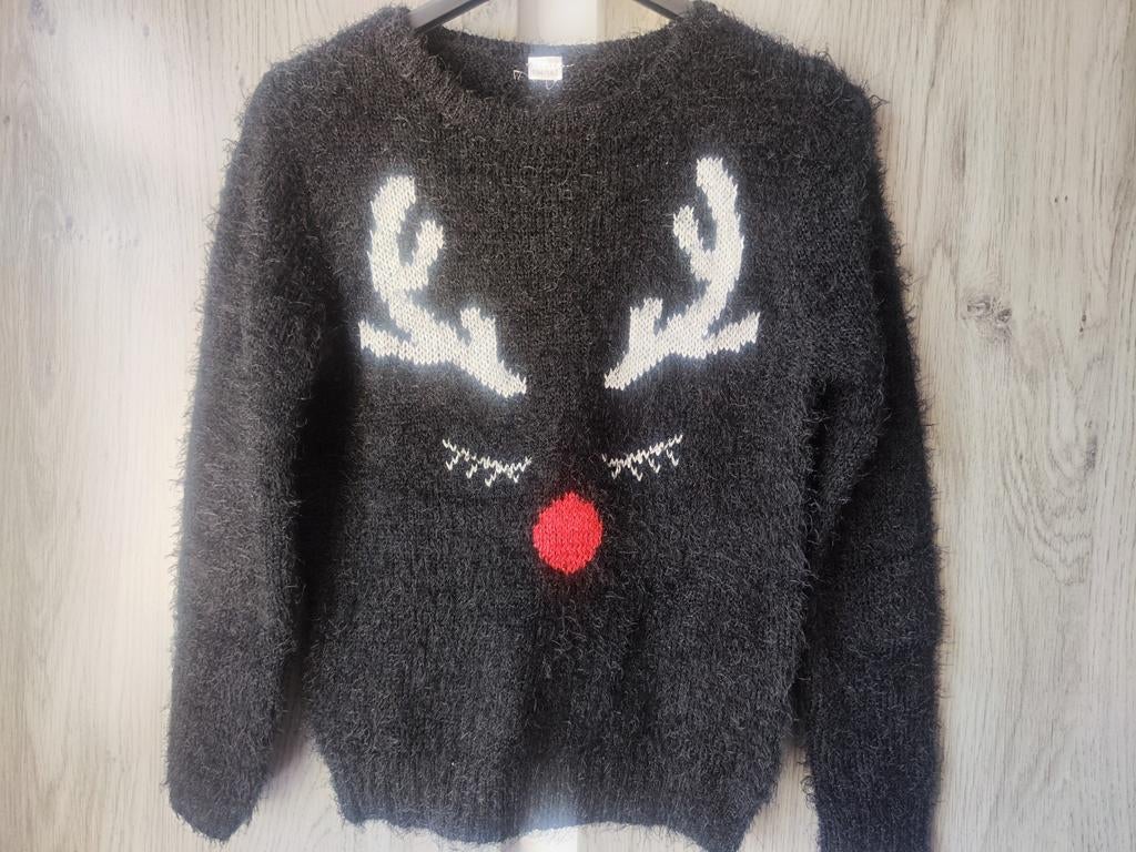 Nieuwe kersttrui zwart maat 134/140, Kinderen en Baby's, Kinderkleding | Maat 134, Jongen of Meisje, Trui of Vest, Nieuw, Ophalen of Verzenden