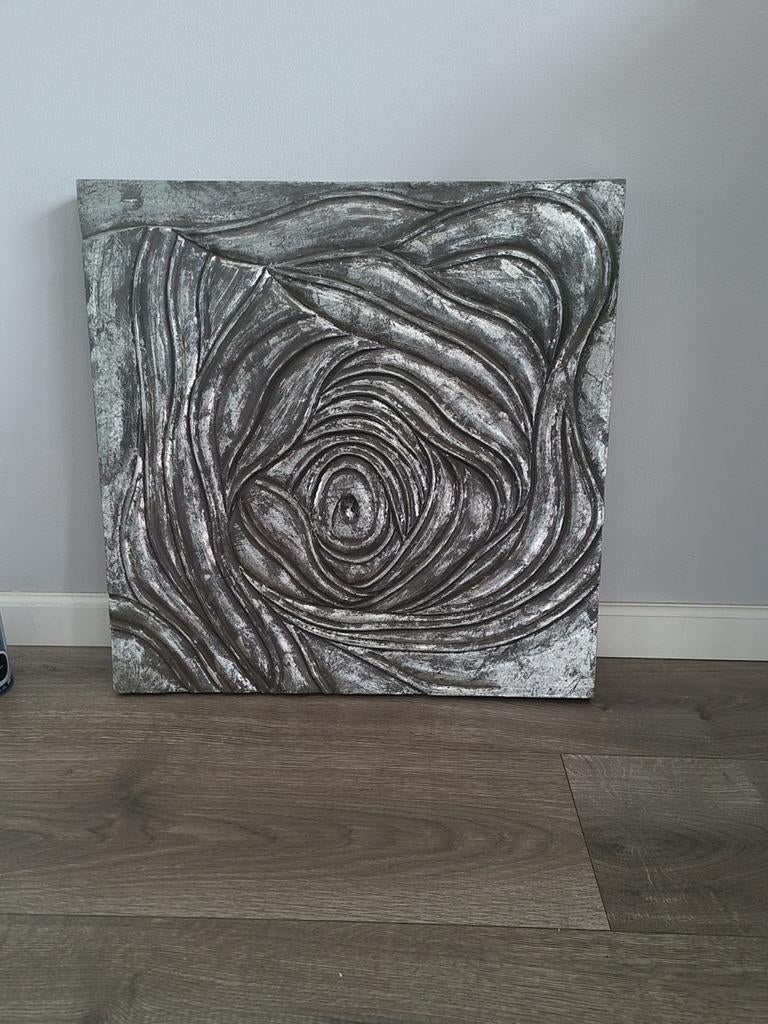 Wanddecoratie PTMD grijs zilver 61x61 cm, Ophalen