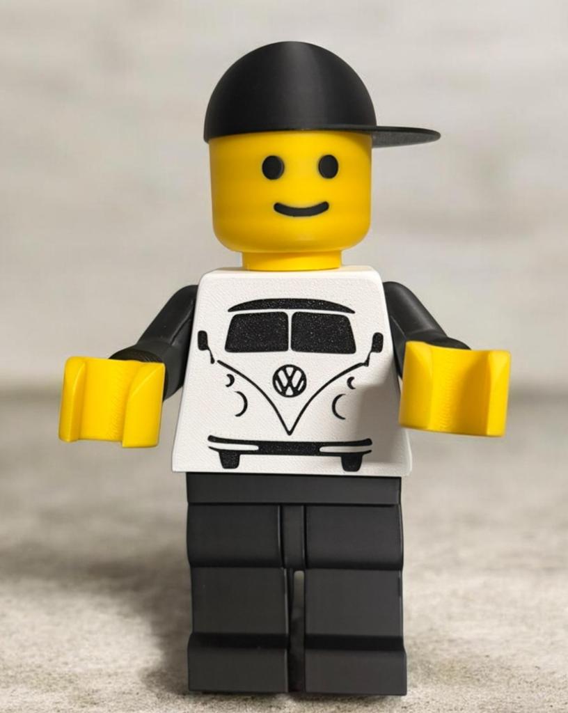 Mega maxi minifigure minifig Van een brick Volkswagen bus T1, Ophalen of Verzenden, Auto's