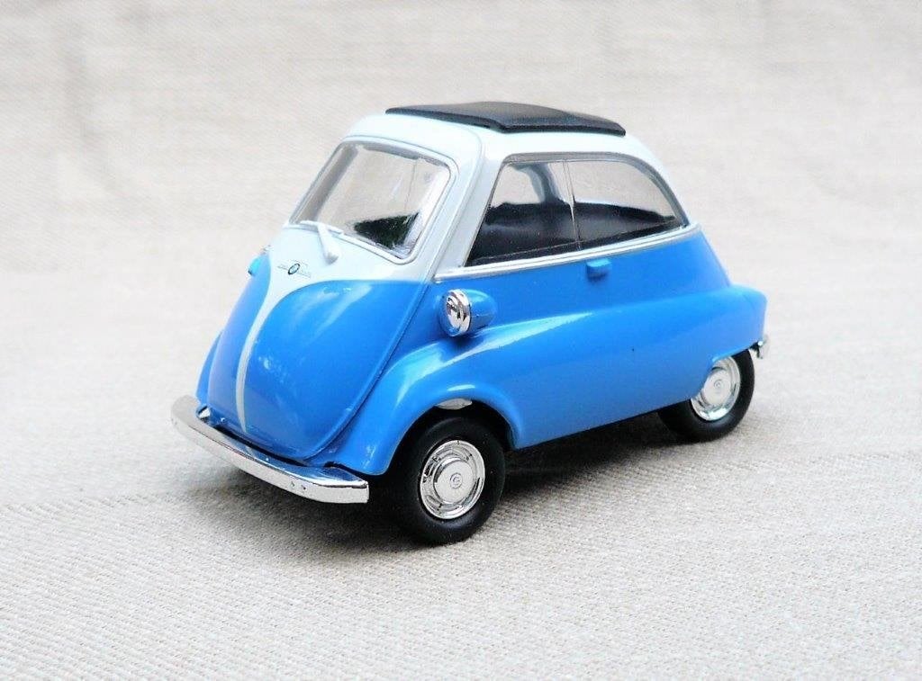 Welly, BMW Isetta, blauw - wit 1/35., Hobby en Vrije tijd, Modelauto's | Overige schalen, Ophalen of Verzenden, Nieuw, Auto