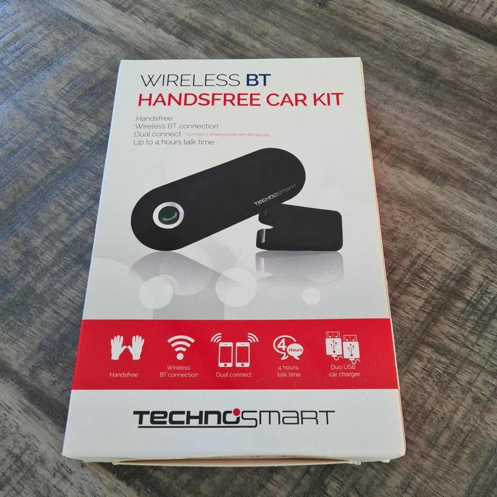 Technosmart Wireless BT Handsfree Carkit, Ophalen of Verzenden, Zo goed als nieuw