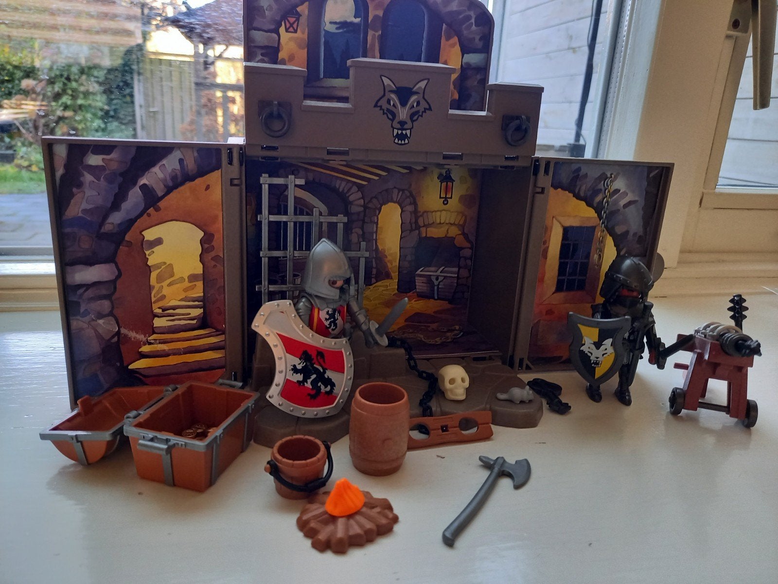 Playmobil speelbox ridder/ schatkamer nr.6156, Kinderen en Baby's, Speelgoed | Playmobil, Ophalen, Gebruikt, Complete set, Overige typen
