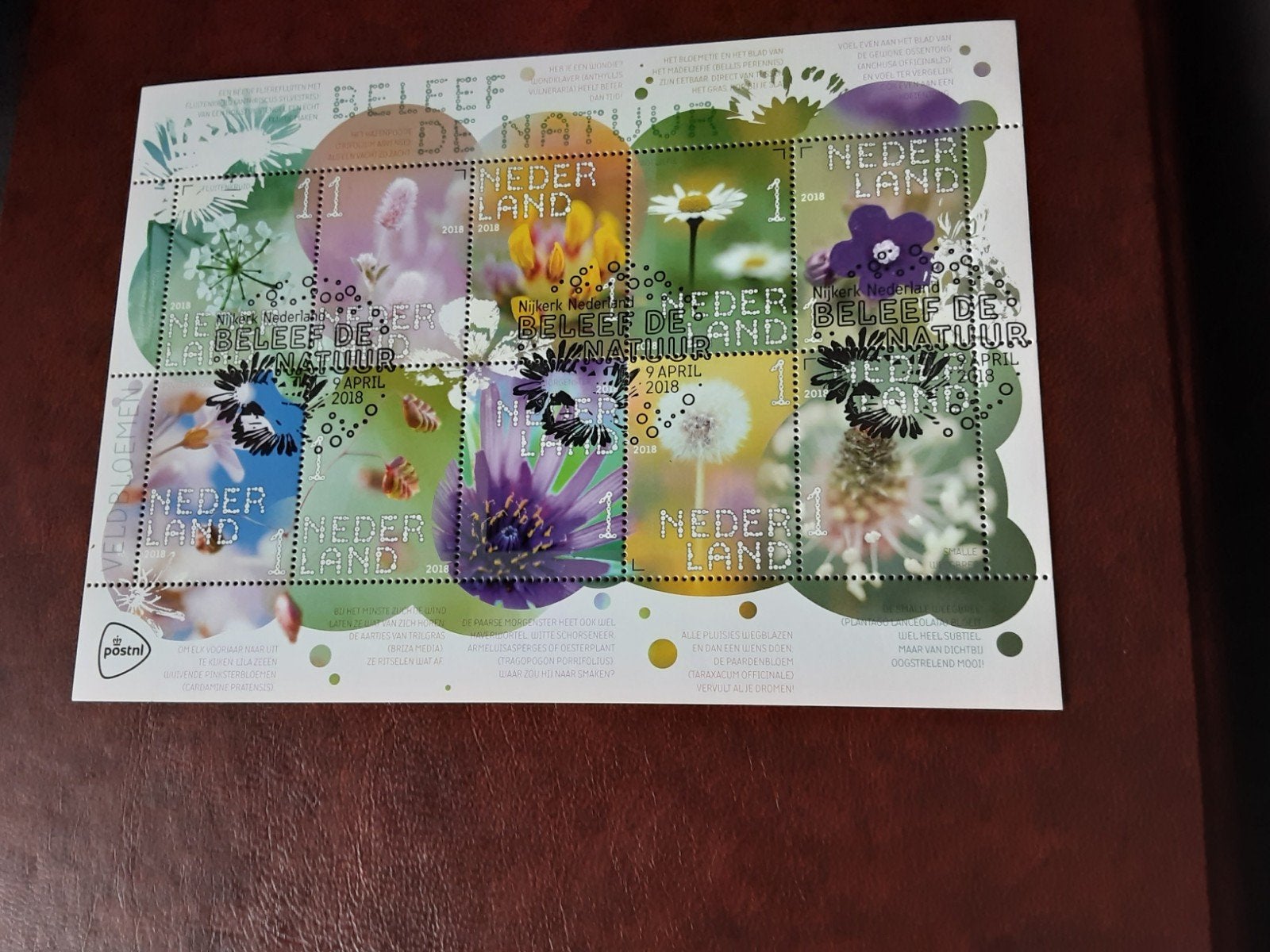 Beleef de natuur jaar 2018 Gestempeld, Ophalen of Verzenden