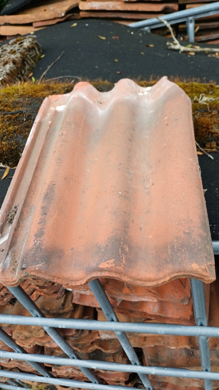 Rode friese dakpan, Ophalen, Gebruikt, Steen of Klei, 15 m² of meer