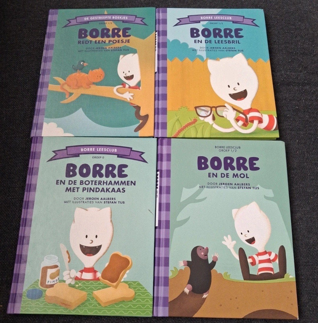 Borre Leesclub Boekjes - 4-delige set, Ophalen of Verzenden, Zo goed als nieuw, Jeroen Aalbers, Fictie algemeen