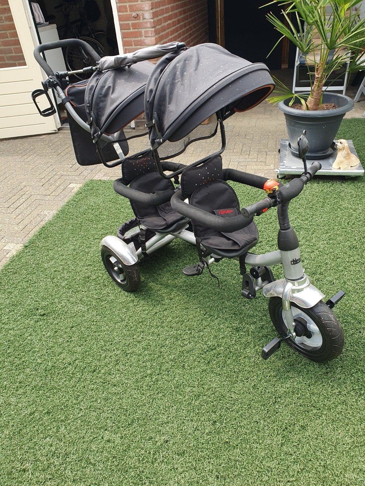 Chipolino Duowagen Driewieler - Perfect voor Tweelingen, Gebruikt, Duowagen, Combiwagen, Ophalen