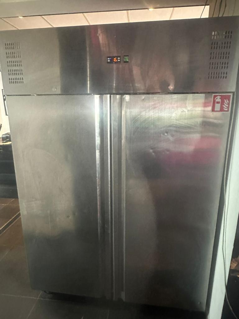 Professionele RVS Koelkast, Witgoed en Apparatuur, 200 liter of meer, 60 cm of meer, Zonder vriesvak, Gebruikt