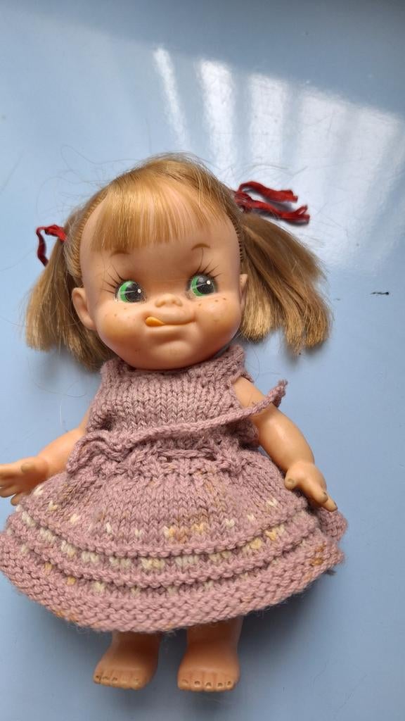 Vintage Oud Popje Jaren '60 - Schattige Retro Babypop, Verzamelen, Poppen, Ophalen, Gebruikt, Pop
