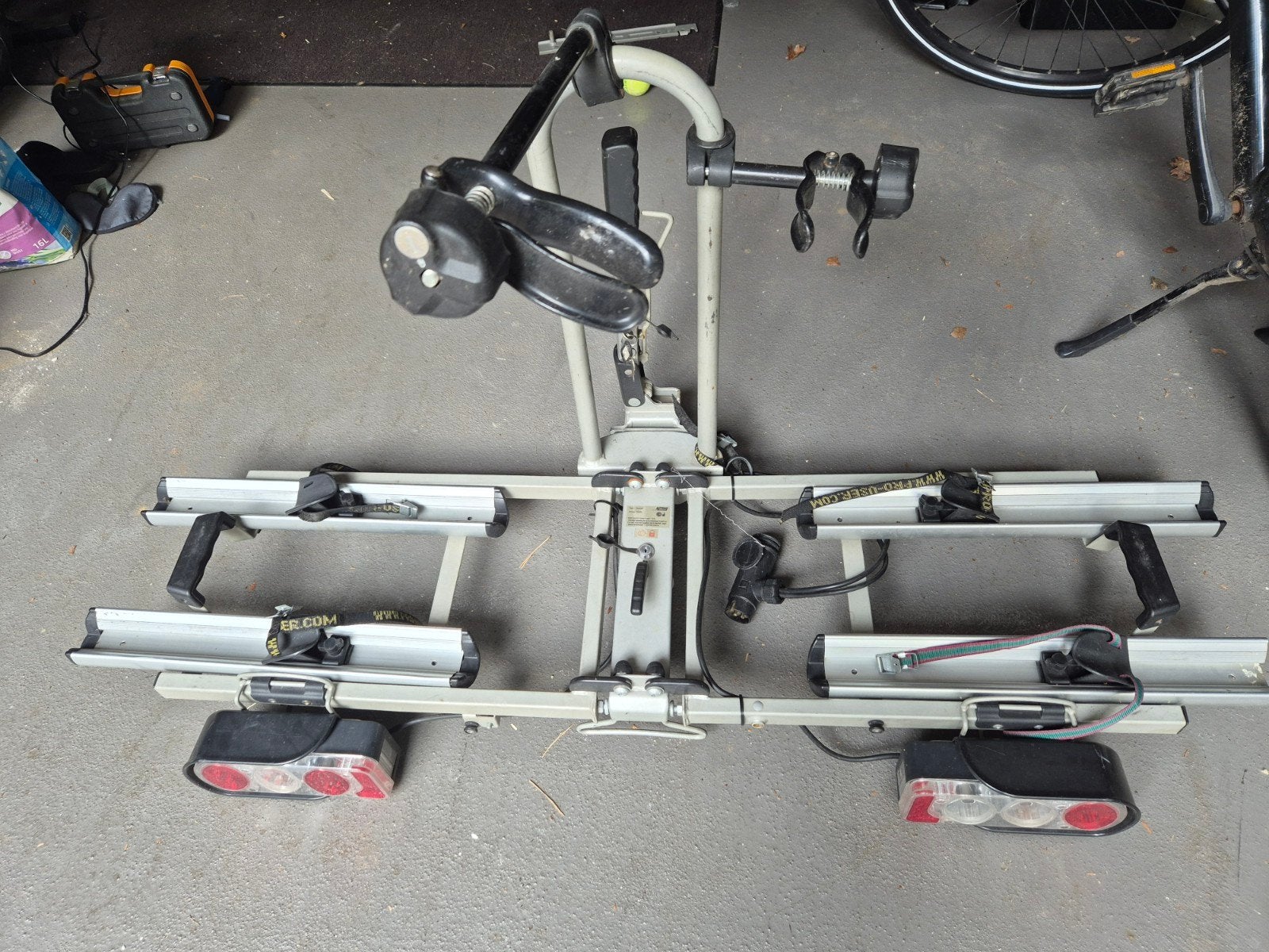 Gebruikte trekhaakdrager voor 2 fietsen, Ophalen, 2 fietsen, Gebruikt, Trekhaakdrager