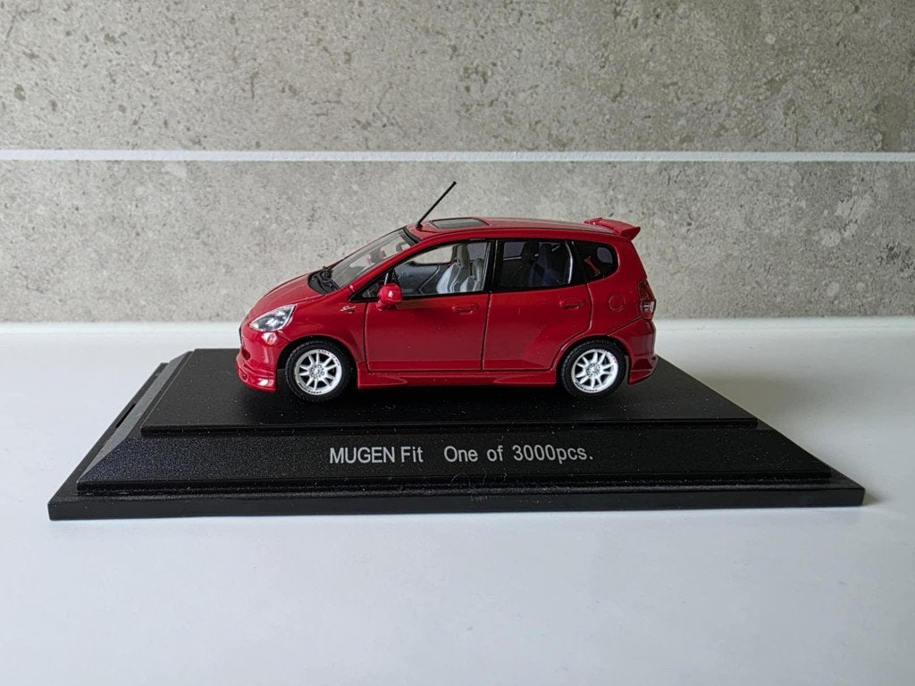1/43 Honda Mugen Fit , Red (L.E.) ** NIEUWSTAAT **, Ophalen of Verzenden, Zo goed als nieuw, Auto, Overige merken