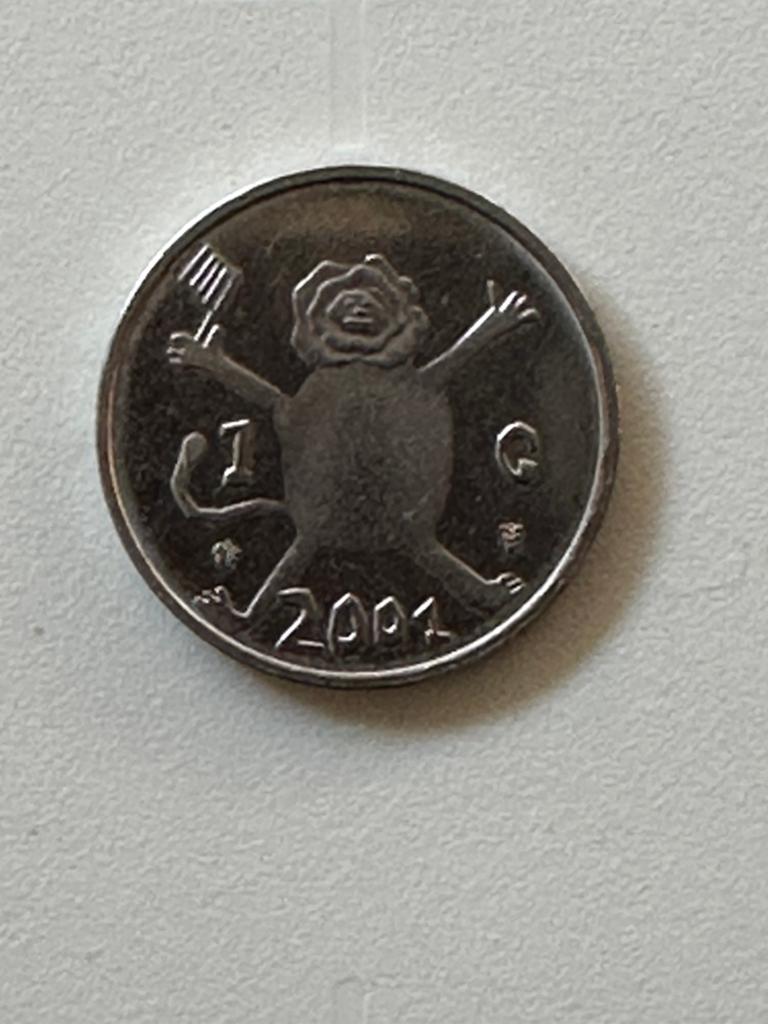 De Laatste Gulden uit 2001 Loeki, Postzegels en Munten, Munten | Nederland, Ophalen, Koningin Beatrix, 1 gulden, Losse munt