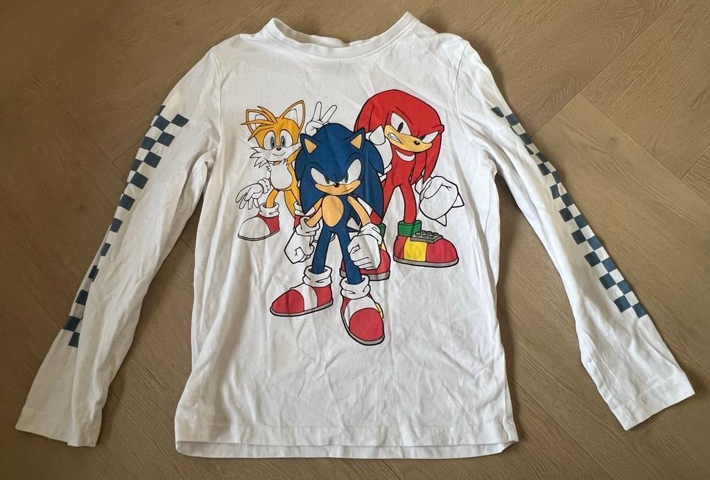 Shirt Sonic lange mouwen maat 134, Ophalen of Verzenden, Zo goed als nieuw, Jongen, Shirt of Longsleeve