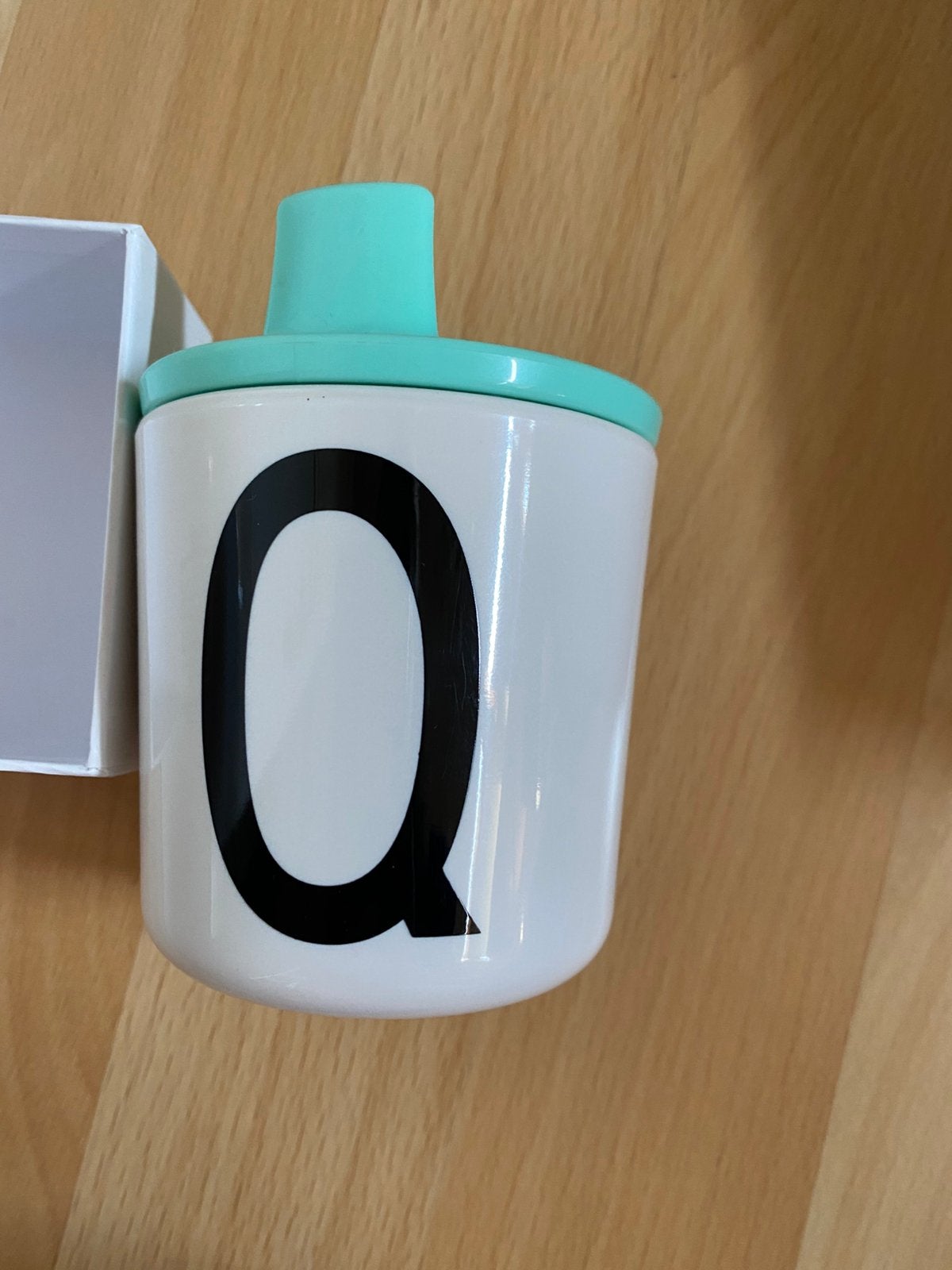 Nieuw Design Letters tuit beker deksel blauw tuitbeker, Ophalen of Verzenden, Nieuw, Babyfles