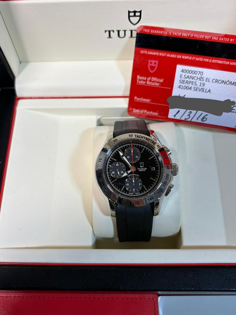 Tudor Chronautic 79380p, Ophalen of Verzenden, Zo goed als nieuw, Staal, Overige merken