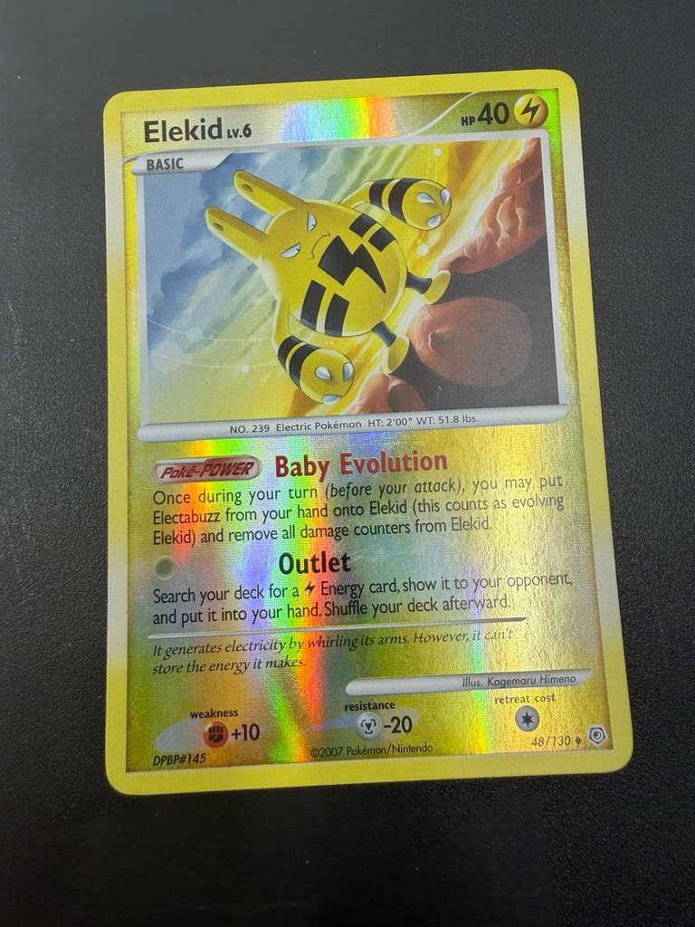 Elekid LV.6 Pokémon Kaart DPBP#145 - Zo goed als nieuw, Ophalen of Verzenden, Zo goed als nieuw, Losse kaart, Foil