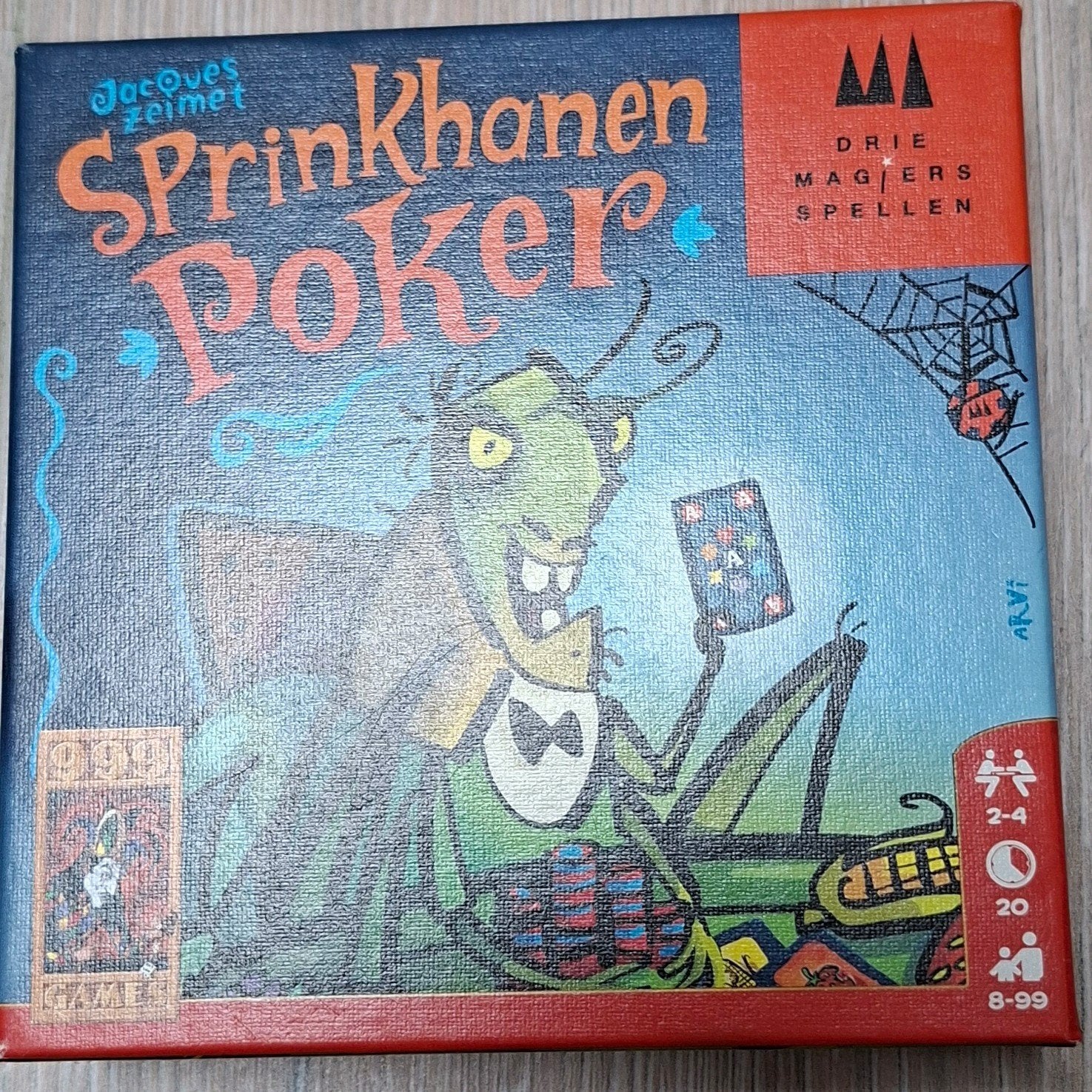 Sprinkhanen Poker - Leuk kaartspel voor 2-4 spelers, Een of twee spelers, Ophalen of Verzenden, Gebruikt, Drie Magiers Spellen