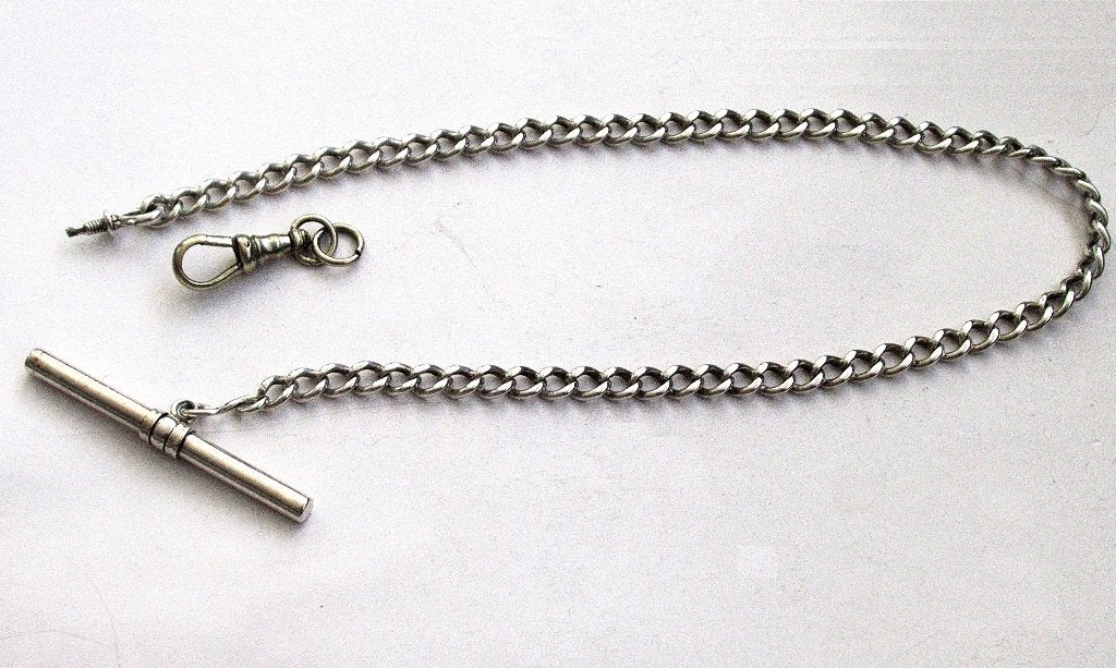 Antiek sterling zilveren zakhorloge ketting., Antiek en Kunst, Ophalen of Verzenden