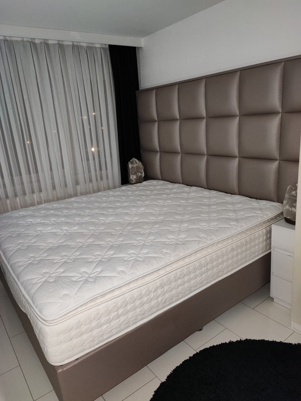 Luxe Nude Taupe Boxspring 180x200 met Opbergruimte, Ophalen, Overige materialen, Tweepersoons, 180 cm