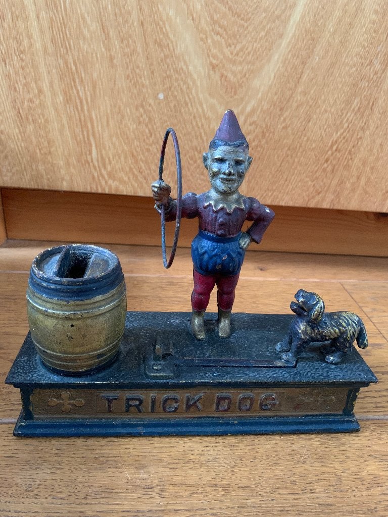 Originele Trick dog spaarpot, 1888, Ophalen