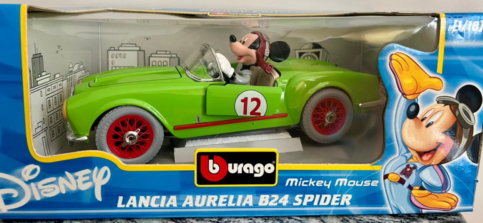 Unieke Bburago Disney Collection, Mickey Mouse, Verzamelen, Ophalen, Mickey Mouse, Zo goed als nieuw, Beeldje of Figuurtje