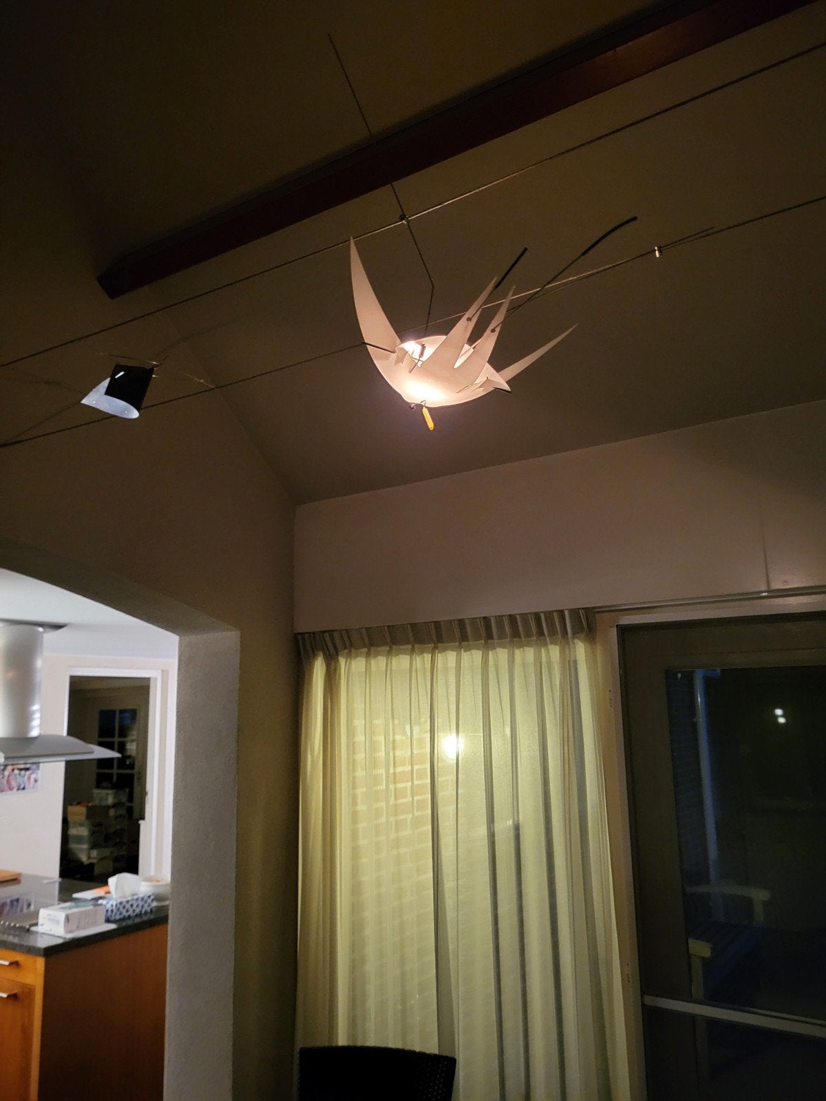 Draadlamp met 4 lampen - Modern design, Ophalen, Gebruikt, Overige fittingen, Metaal