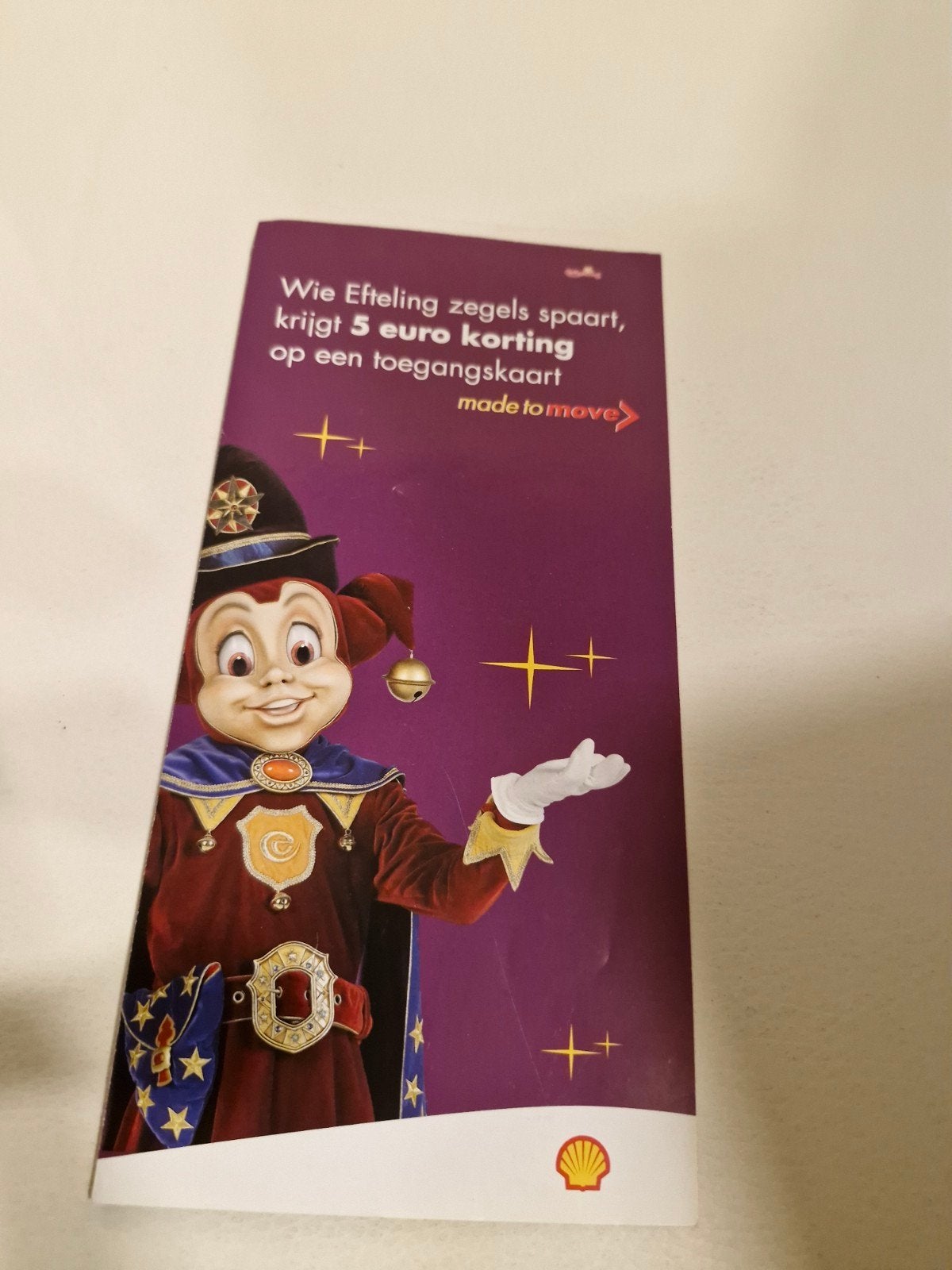 Efteling Shell spaarkaart - 5 euro korting, Ophalen of Verzenden, Nieuw, Overige typen