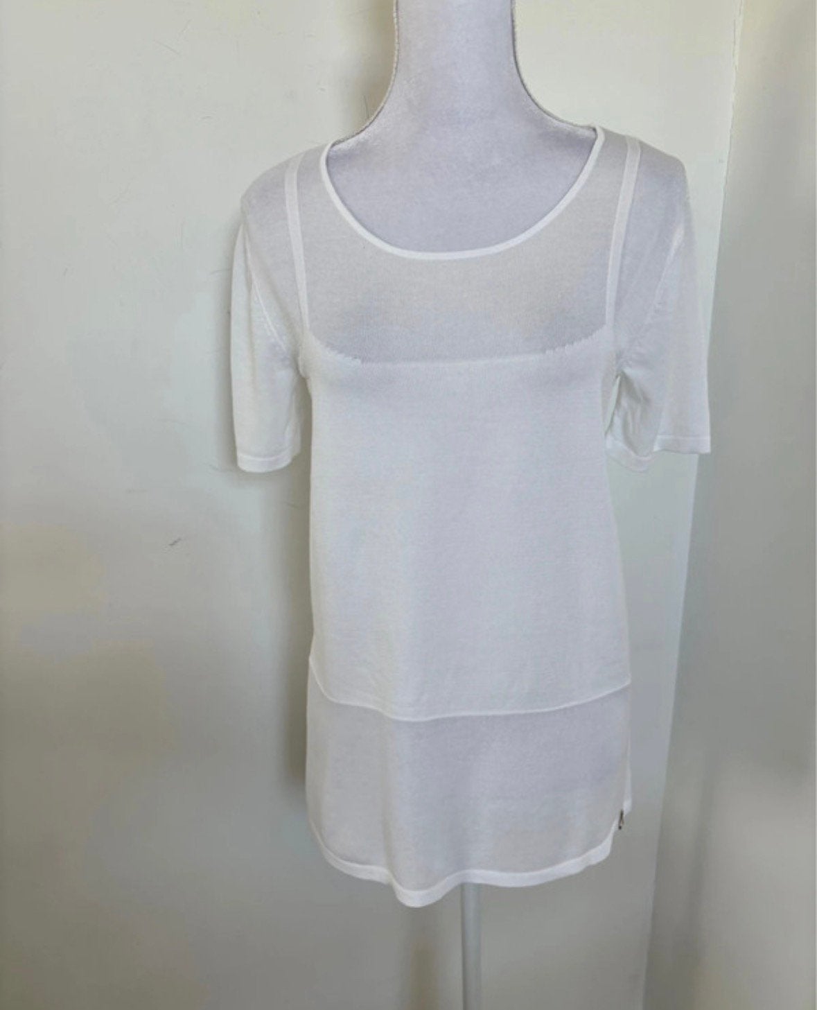 Wit Patrizia Pepe shirt - maat 2/M/38, Maat 38/40 (M), Wit, Ophalen of Verzenden, Zo goed als nieuw