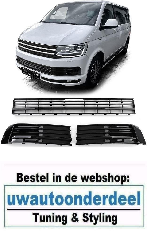 Bumper Grill Zwart Zonder ACC Geschikt Voor Vw Transporter T, Verzenden, Automotive Parts, A.parts@hotmail.nl, Trasmolenlaan 12 3447 GZ Woerden