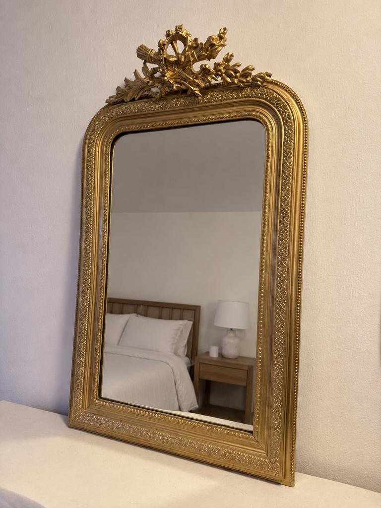 Prachtige Barok Spiegel Goud, Ophalen of Verzenden, Rechthoekig, 50 tot 100 cm, Minder dan 100 cm